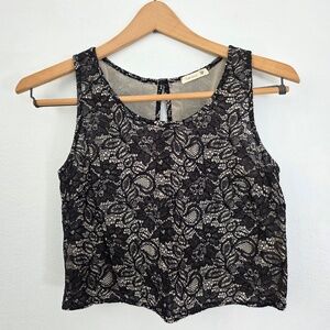 Black Lace‎ Crop Tank Top